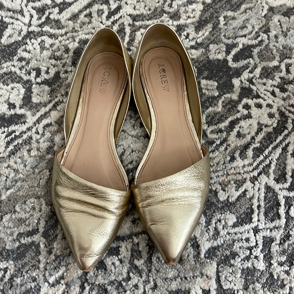 All leather JCrew flats 7.5